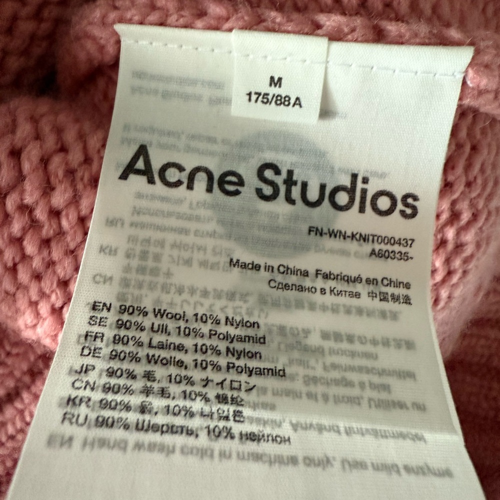 Acne Pink Cowl Turtleneck Sweater - Picture 5 of 10